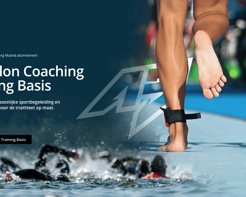 TVH Design promotionele webbanner ontwerp Triathlon Training en Coaching voor A5Coach