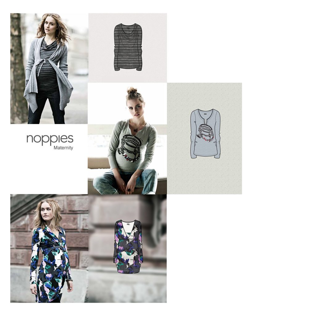 Mode ontwerpbureau TVH Design realiseerde voor modemerk de collectie prints voor Noppies Maternity